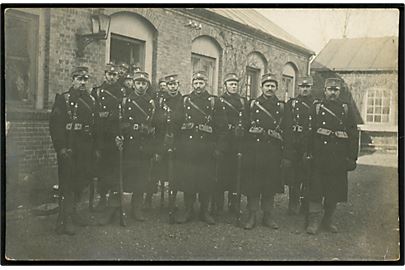 Militær. Soldater fra 21 Bataillon i Ryvangen. Fotokort u/no. Kvalitet 7