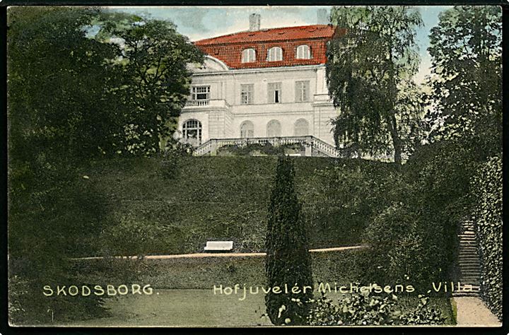 Skodsborg, Hofjuvelér Michelsens villa. Stenders no. 11462. Kvalitet 9