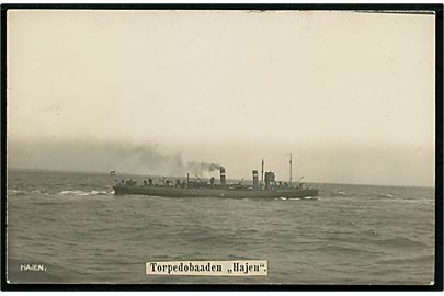 Marine. “Hajen”, torpedobåd. Fotokort u/no. Kvalitet 7