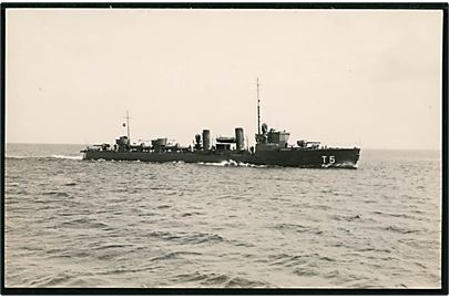 Marine. “Høgen” (T5), torpedobåd. Fotokort u/no. Kvalitet 9