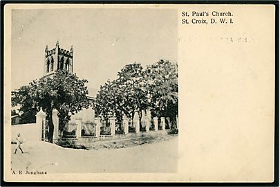 D.V.I., St. Croix, Frederiksted, St. Paul’s Church. A. E. Junghans serie no. 6. Kvalitet 7