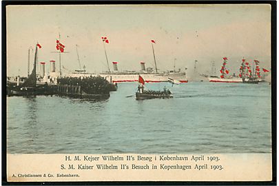 Tyskland. “Hohenzollern”, kejseryacht i København under besøg april 1904. A. Christiansen & Co.  Kvalitet 8