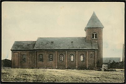 Tvis kirke ved Holstebro. Stenders no. 8718.