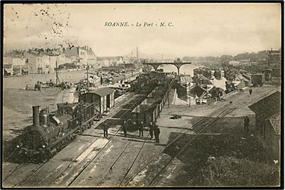 Frankrig, Roanne, havn med omlastning fra pram til jernbane. 
