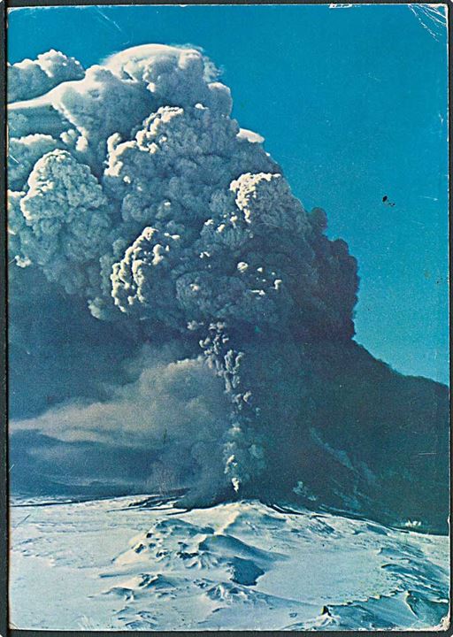 4 kr. Myvatn på brevkort (Vulkanen Hekla 1947) fra Reykjavik 1967 til Rom, Italien. Retur som ubekendt.