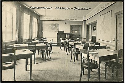 Hørsholm, Købmandshvile, skolestuen. V. Türck no. 39699.