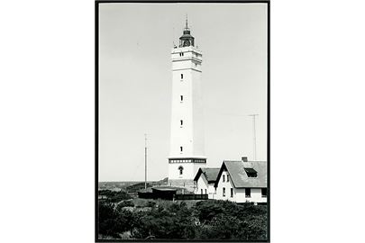 Blåvand Fyrtårn. Sort/hvid fotografi 12½x18 cm.