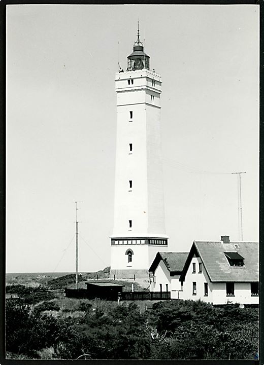 Blåvand Fyrtårn. Sort/hvid fotografi 12½x18 cm.