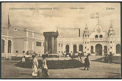 Jubilæumsudstillingen i Landskrona 1913. Officielt postkort. 