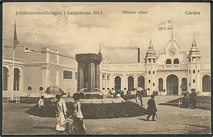 Jubilæumsudstillingen i Landskrona 1913. Officielt postkort. 