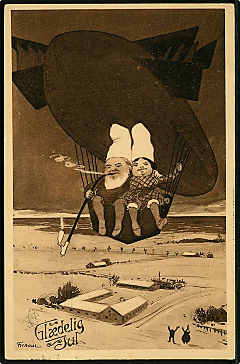 Fritz Kraul: Nissepar flyver med Zeppelin. Stenders u/no. 