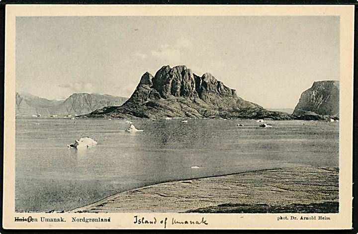 Grønland, Halvøen Umanak. Dr. Arnold Heim.  Brunner & Co. Serie 84 no. 25.