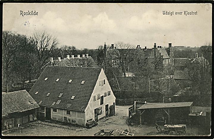 Roskilde, udsigt fra klostret. P. Alstrup no. 5602.