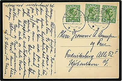 5 øre Chr. X (3) på brevkort annulleret med brotype IIb Tinglev d. 26.8.1920 til København. Iflg. tekst: Vi har været i den tyske Luftskibshal ved Tønder, og den den inde fra og ude fra og fra oven og neden.....