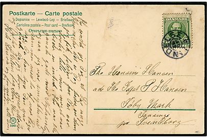 5 øre Fr. VIII på udateret brevkort annulleret med stjernestempel LINDELSE til Søby Mark, Tåsinge pr. Svendborg.