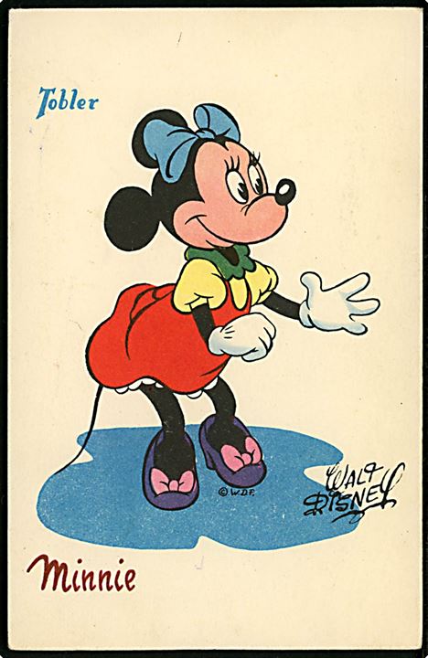 Walt Disney. Minnie Mouse. Fransk reklame fra 50'erne, for Tobler chokolade. Georges Lang, Paris u/no.