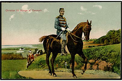 Kong Chr. IX rider i grænselandet. A. Bartram, Ulderup no. 69700. Med 5 pf. Germania annulleret Ulderup (Kr. Sonderburg) d. 02.08.1910.