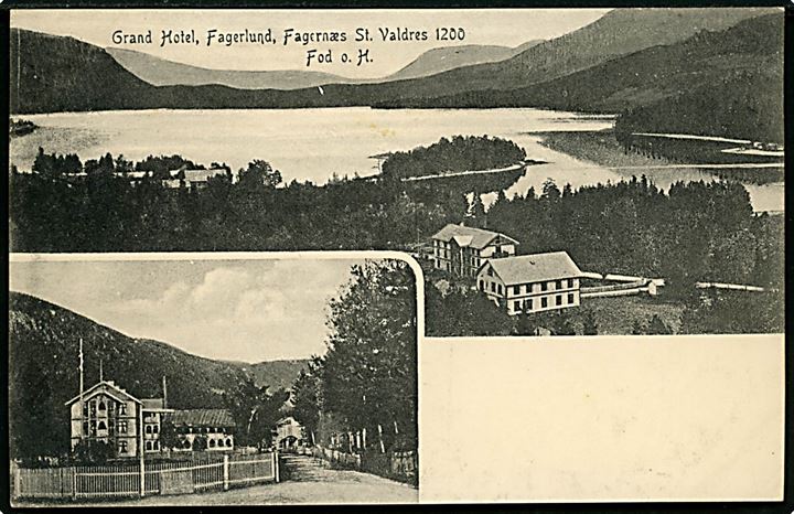 Fagerlund, Fagernæs, St. Valdres. Grand Hotel N.L. & R. no. 222.