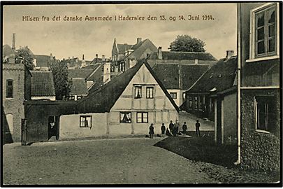 Haderslev, Hilsen fra det danske Aarsmøde 13. og 14. juni 1914. N. Gaasvig u/no.