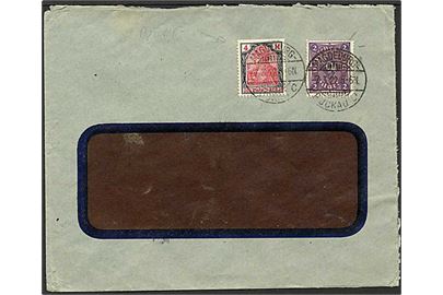 6 mark på brev fra Magdeburg d. 7.3.1922 til København. Mærkerne er automatskåret.
