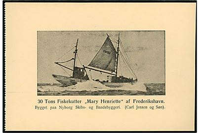 Mary Henriette af Frederikshavn. Fiskekutter bygget af Nyborg Skibs- og Baadebyggeri. Behnke u/no.
