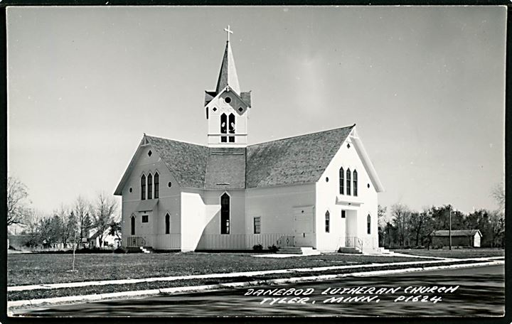 Udvandring til Amerika. USA, Minnesota, Tyler, Danebod Lutheran Church. No. P1624.