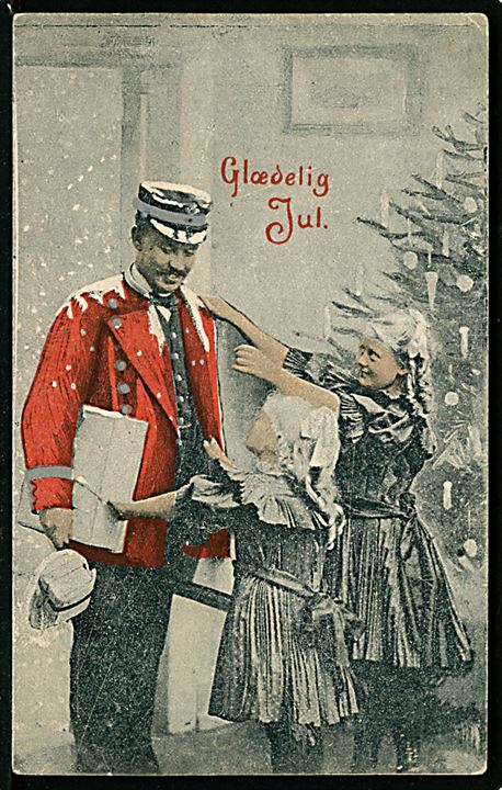 Postbud med julegaver. A. Vincent serie 172/6.