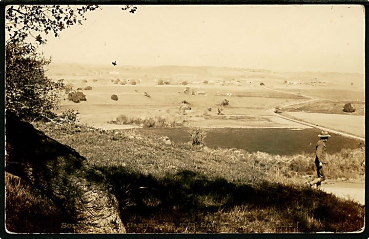 2 cents Washington på brevkort (Solvang, Garden of the Santa Ynez Valley) stemplet Solvang, Cal. d. 17.12.1920 til Askov Højskole pr. Vejen, Danmark.