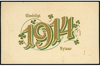 Nytårskort med årstal 1914. U/no. 