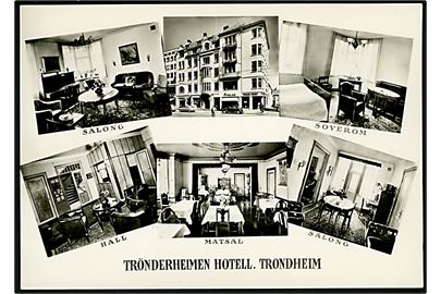 Trondheim. Motiver fra Trönderheimen Hotel. Fotokort u/no. 