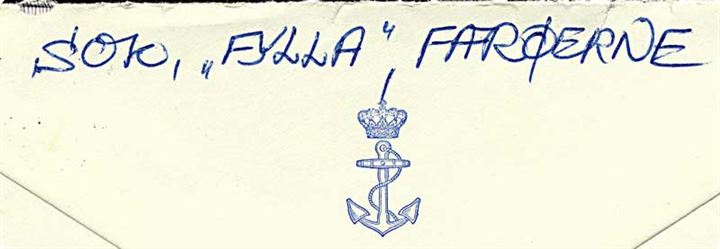 60 øre rød Fr. IX på luftpost brev fra Klaksvik d. 25.2.1969 til Kerteminde. Afsendt fra SOK, Fylla.