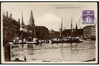 Købh., Holmens Kanal med fiskefartøjer. U/no.