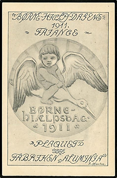 R. Harboe, Aluminia platte. Børnehjælpsdagen 1911. Chr. J. Cato U/no.