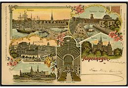 Købh., Kopenhagen - Wilh. Knorr's Geografiske postkort no. 142. Anvendt i Ungarn 1898.
