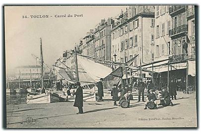 Toulon. Carré du port. C. F. M. Edition Eyrense, Toulon Mourillon no. 34.