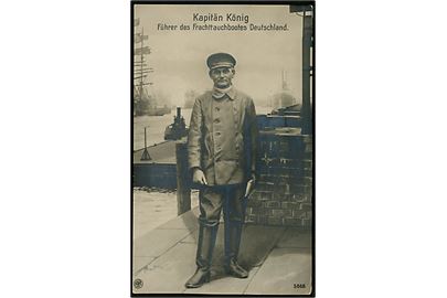 Kapitän König, fører af tysk handels-ubåd Deutschland 1916. 
