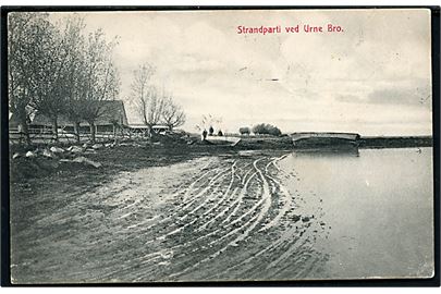 Urne Bro ved Horslunde, strandparti. S. Christensen no. 24079.