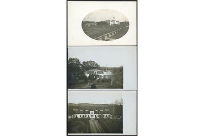 Sverige, Vexiö (Växjö) Hospital. Tre fotokort fra 1914 u/no.