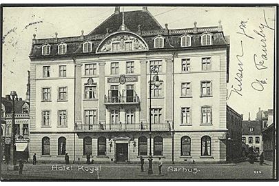 Hotel Royal i Aarhus. Hempelske Boghandel no. 254.