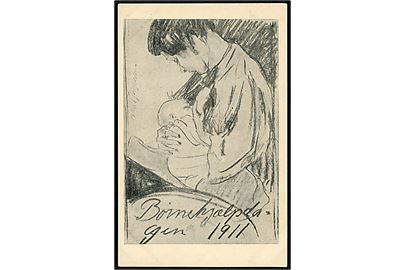 Aksel Jørgensen: Moder med barn. Børnehjælpsdagen 1911. Chr. J. Cato u/no.