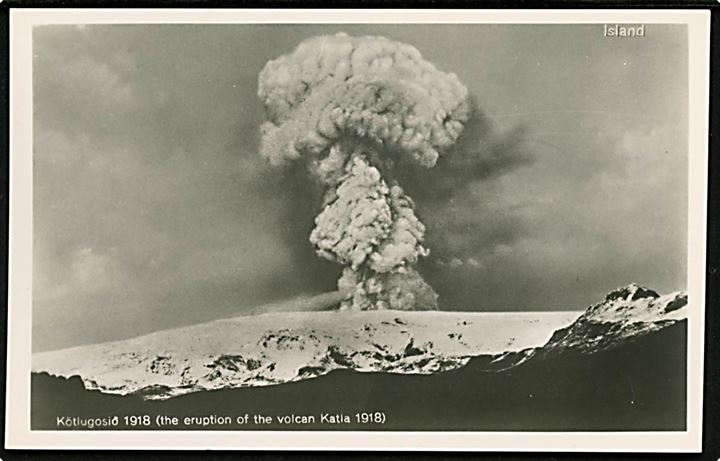 Island, Vulkanen Katla's udbrud i 1918. B. Pálsson u/no.