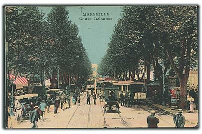 Marseille. Cours Belsunce. Sporvogne linie 9 & 317.