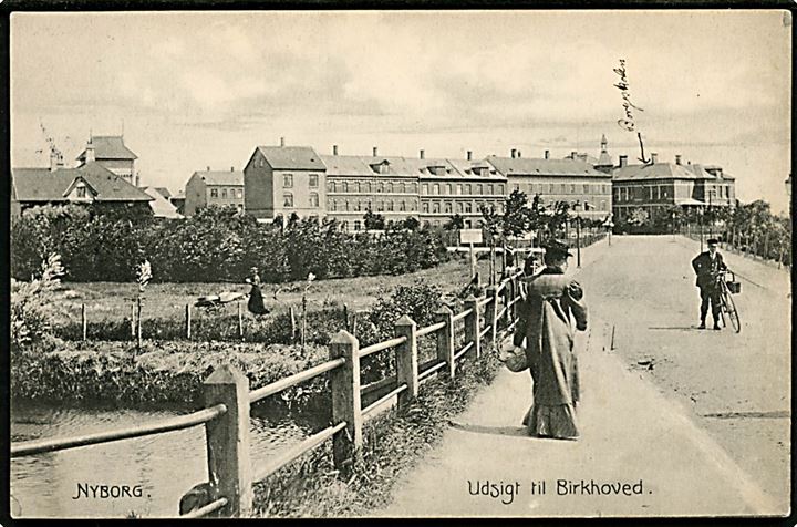 Nyborg, udsigt til Birkhoved. Stenders no. 8446.