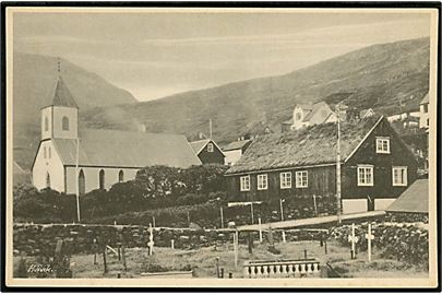 Færøerne, Kvivik kirke. H. N. Jacobsen / Stenders no. 84724.