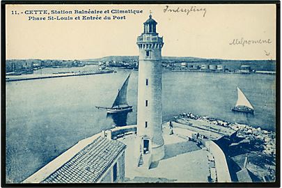 Frankrig, Cette, station balnéaire et climatique med fyrtårn. 