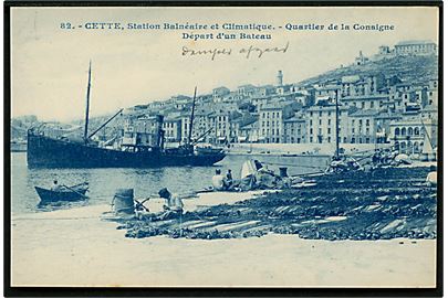 Frankrig, Cette, gavneparti med dampskib. 