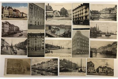 København K.: Nyhavn, Havnegade, Kvæsthusbroen og Holbergsgade. Incl. skibsmotiver og flot lastbil. 97 kort.