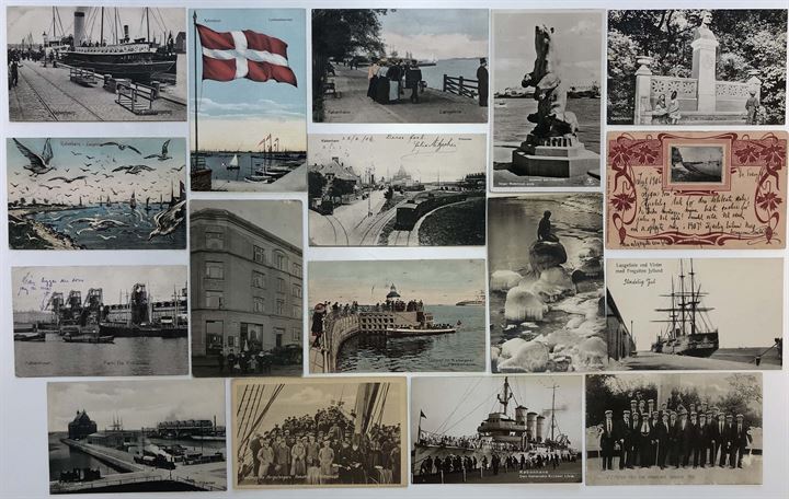 København Ø.: Frihavnen, Langelinie og Rheden. Mange skibsmotiver. 329 kort.
