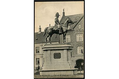 Slagelse. Chr. d. IX statue. Stenders no. 22236.