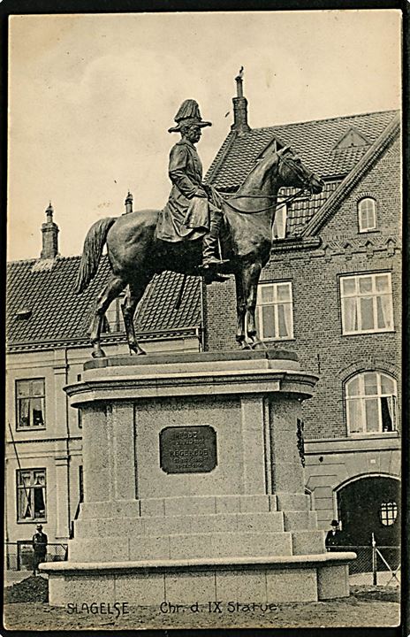 Slagelse. Chr. d. IX statue. Stenders no. 22236.